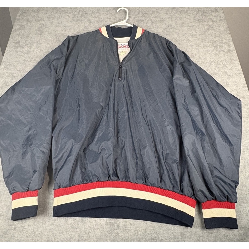 Vintage Game Sportswear Pullover Jacket USA XL Quarter Zip Nylon Lined